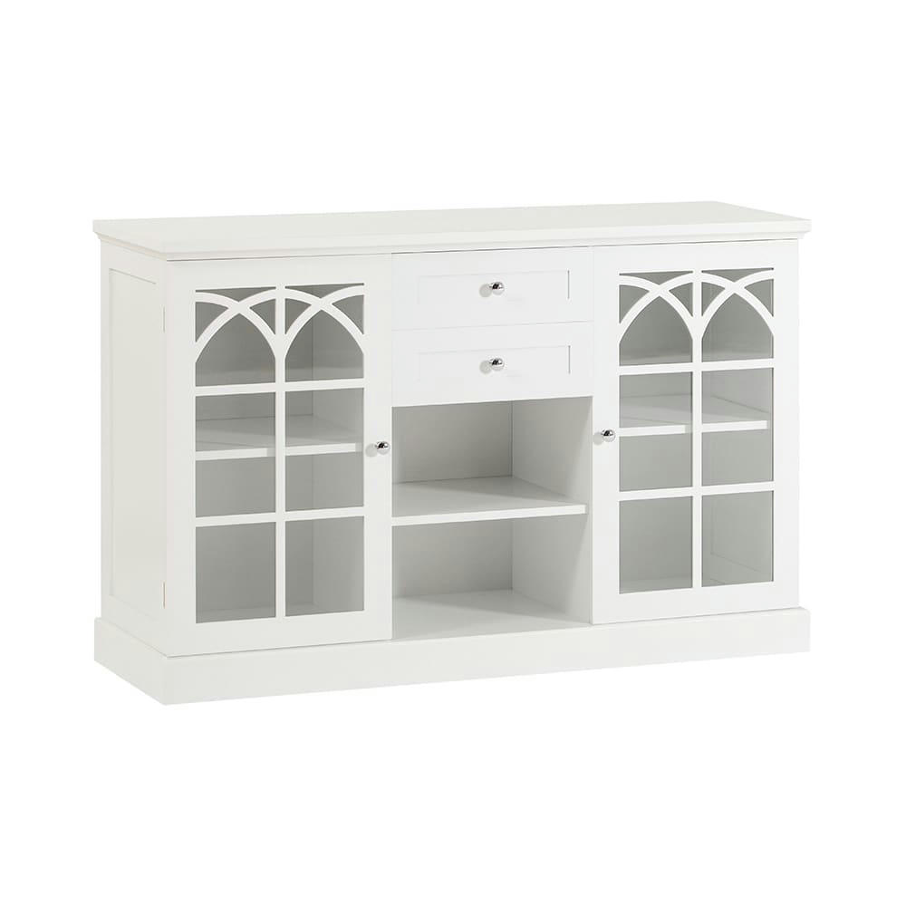 - Buffet de rangement effet bois blanc