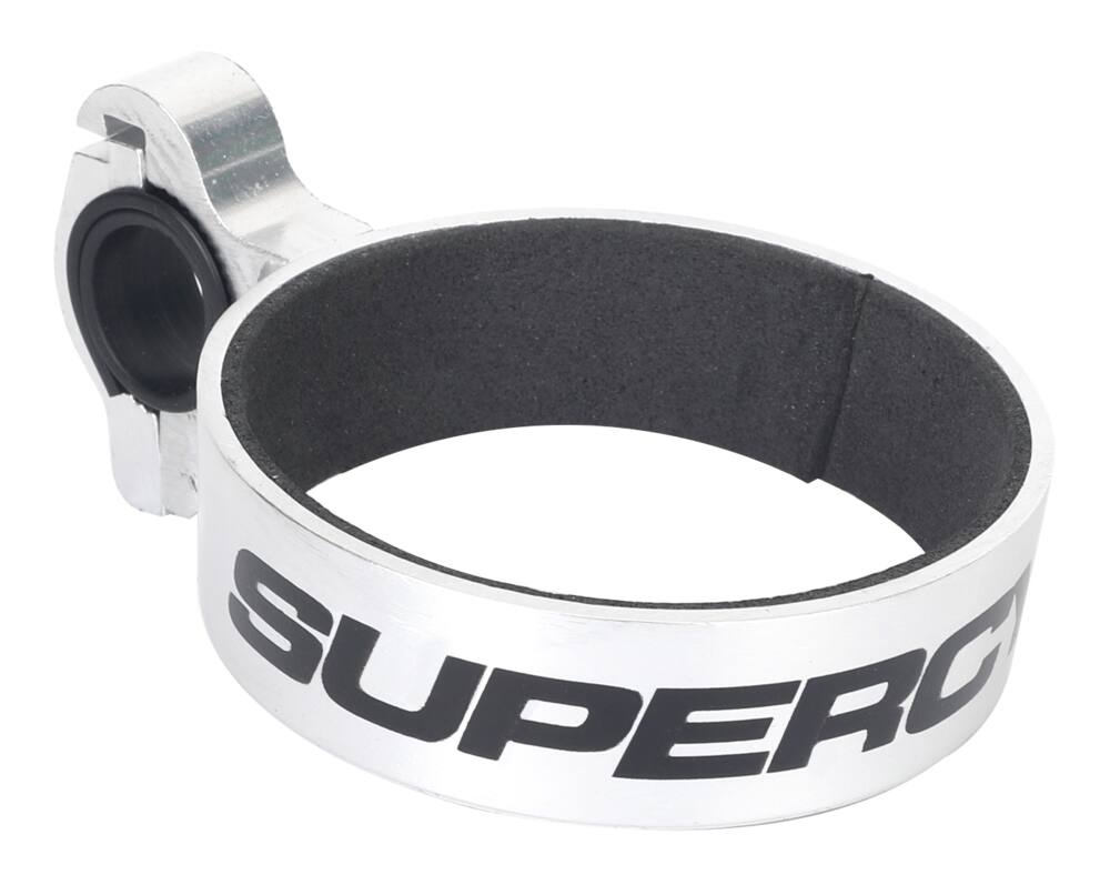 Supercycle Traveler Aluminium Handlebar Bike Cup/Bottle Holder w/Rubber Ring, Silver