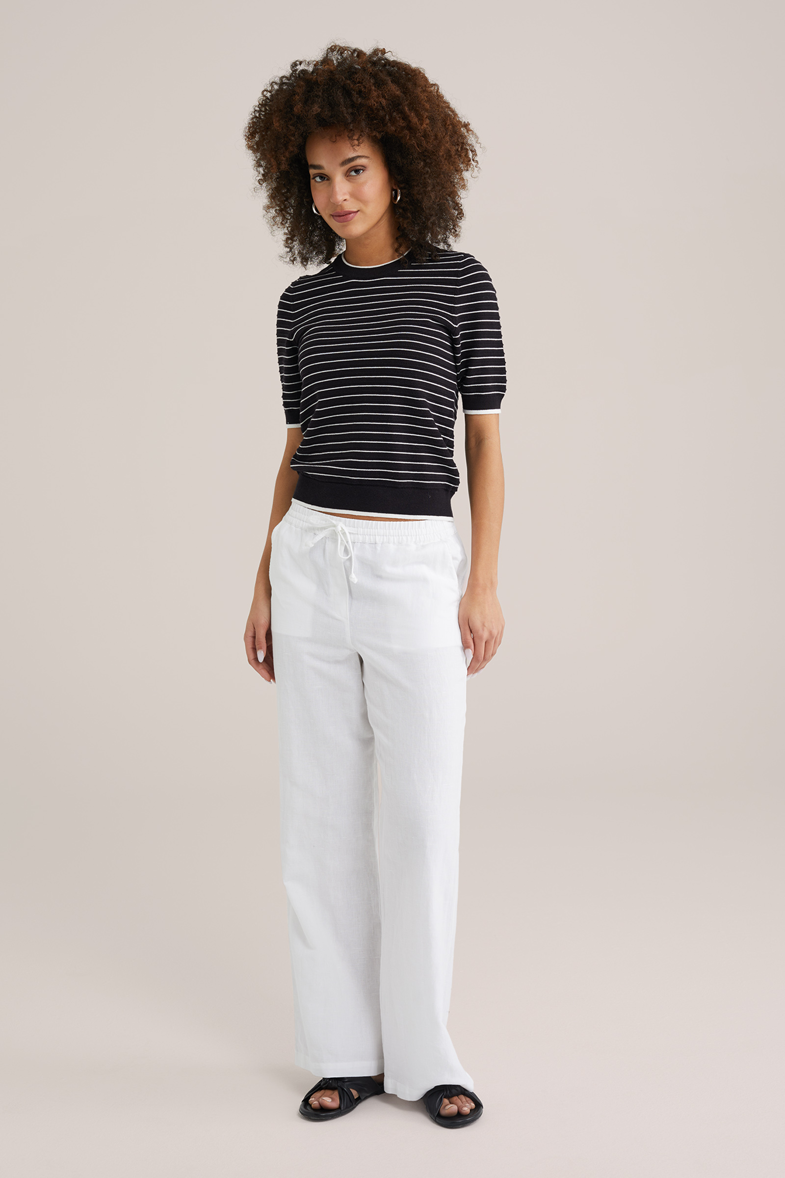 Dames gebreide top met structuur