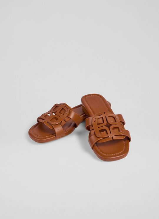 Casper Tan Leather Flats