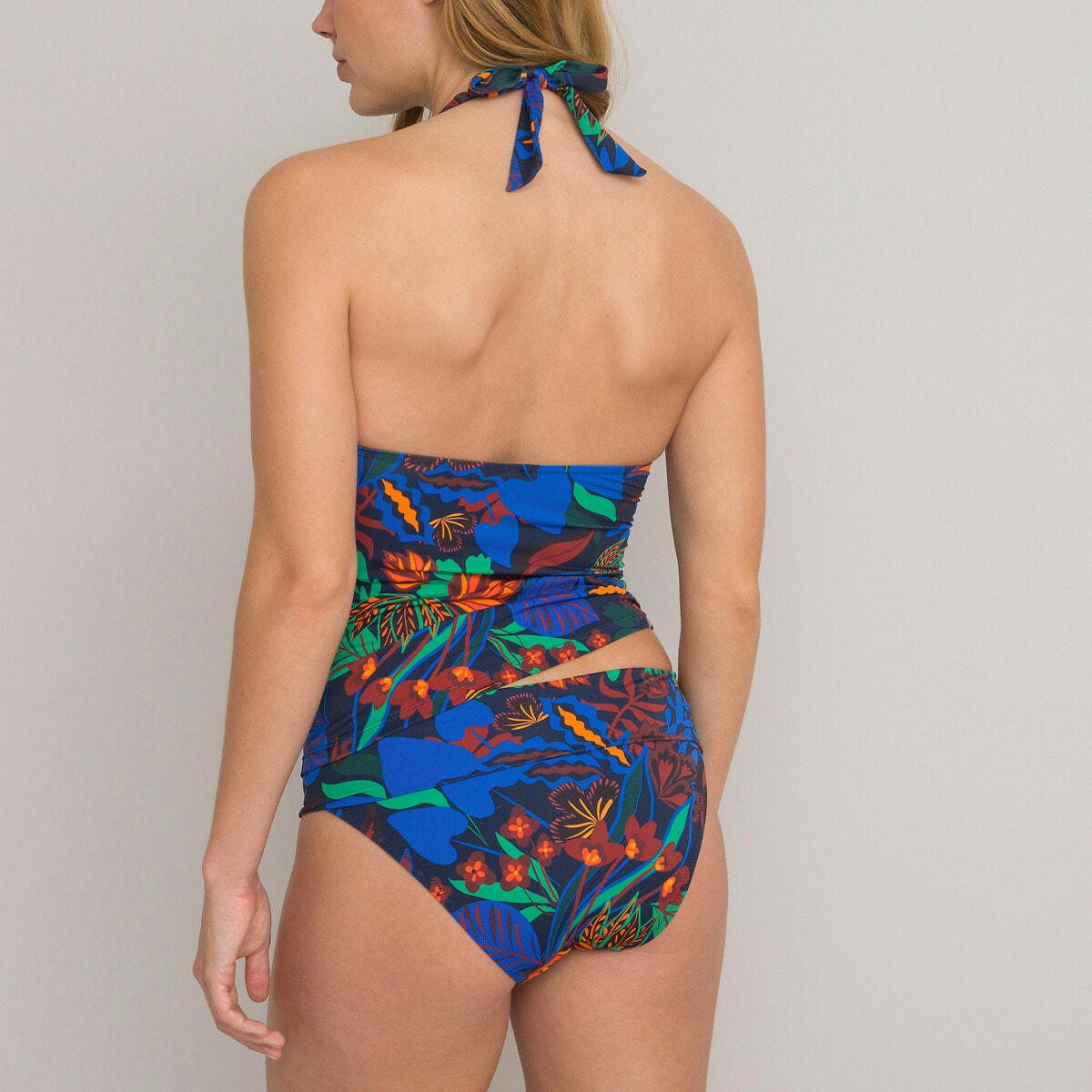 Haut de maillot de bain tankini, imprimé exotique