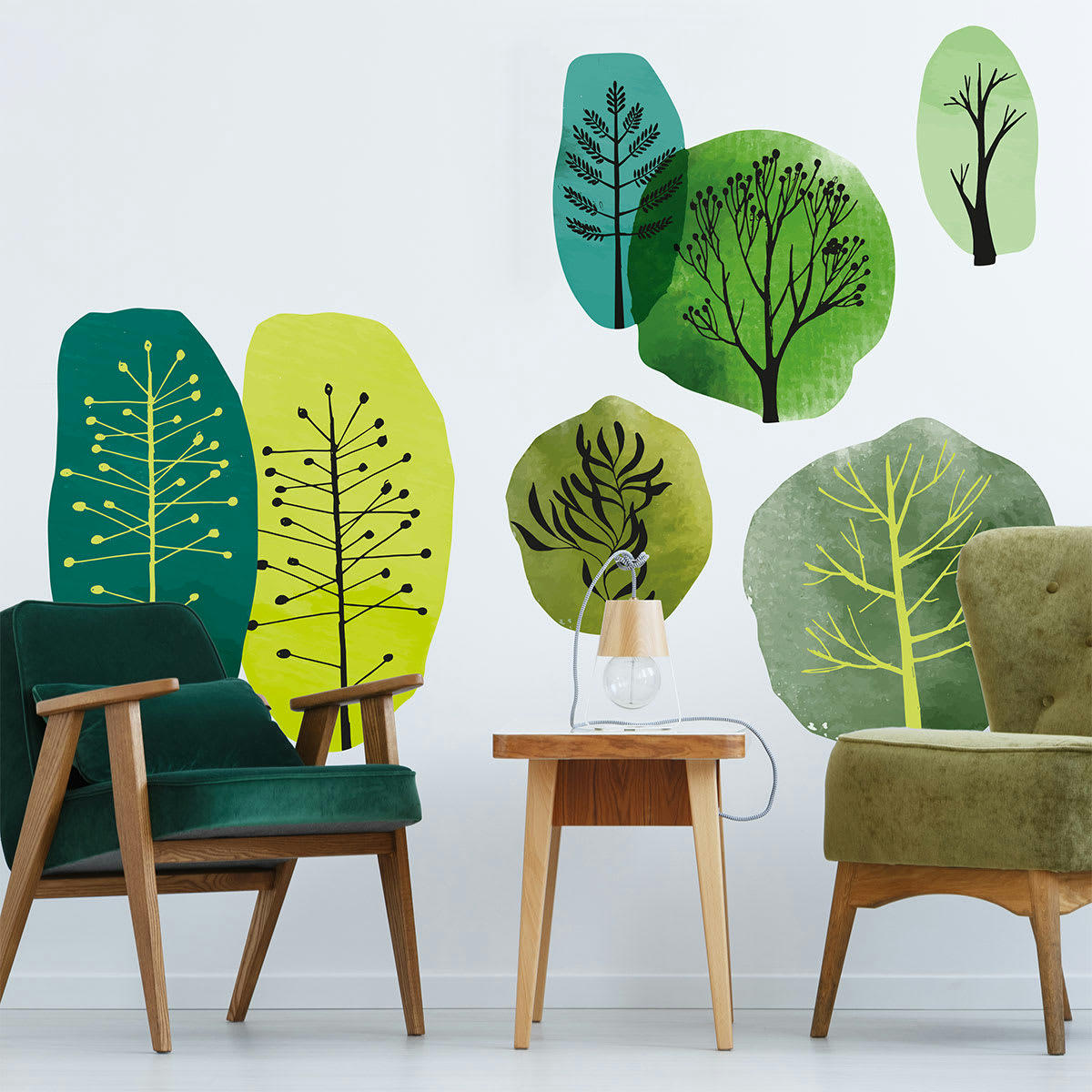 - Papier Peint nature arbres 130x120cm