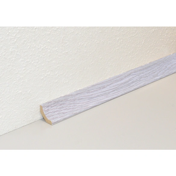 Hohlkehlleiste, Holzoptik eiche grau, MDF, LxHxT: 240 x 2,2 x 2,2 cm