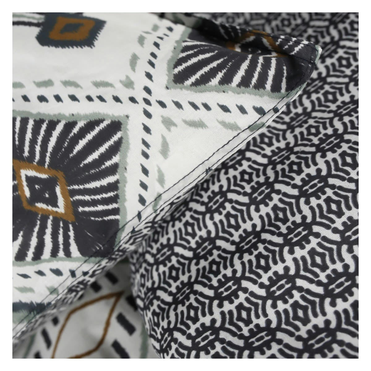 SUNSHINE ANDREA - Parure de lit 2 personnes imprimé en Coton Blanc 220x240 cm