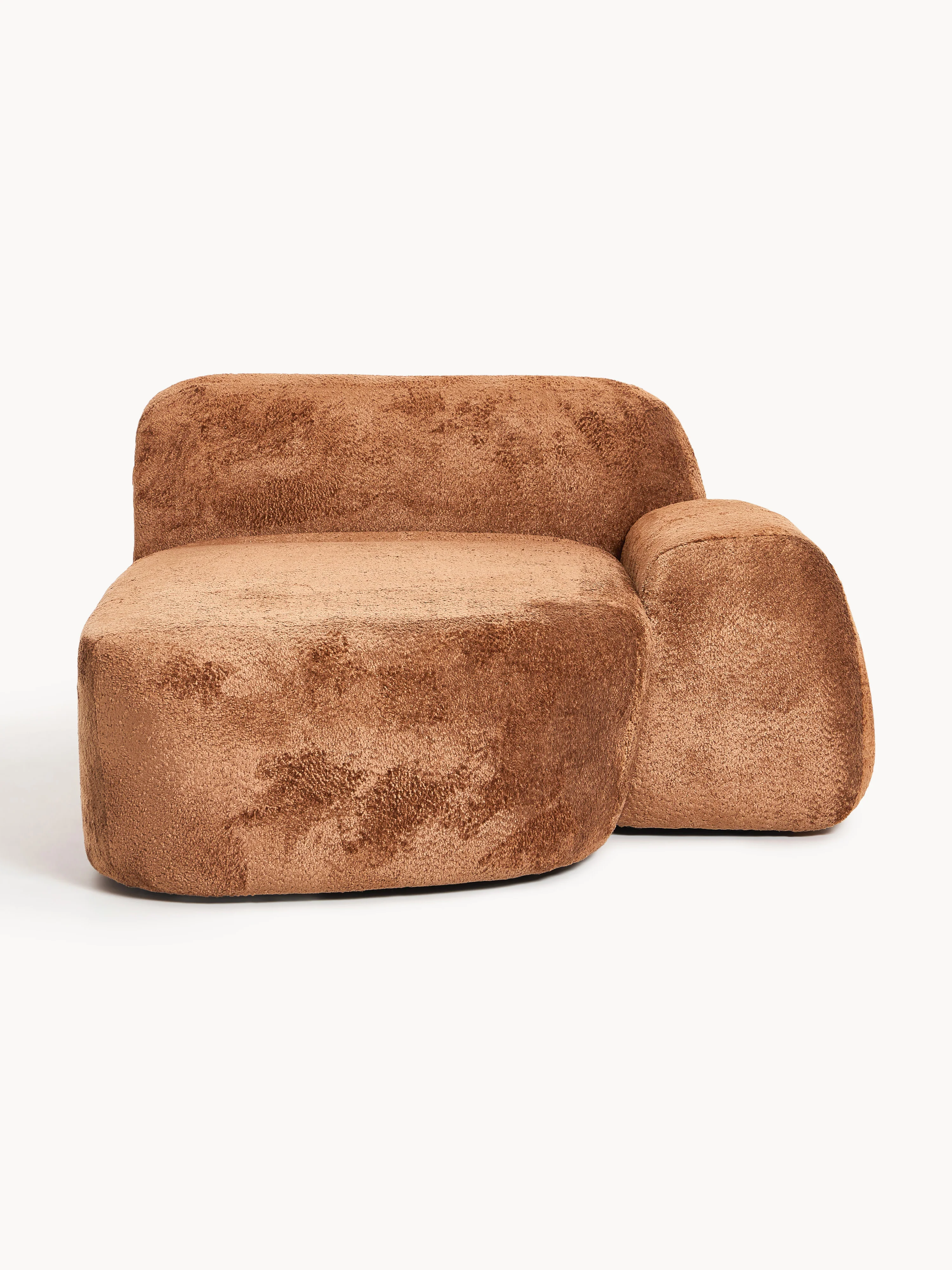 Chaise Corner Module Wolke aus Teddy-Bouclé