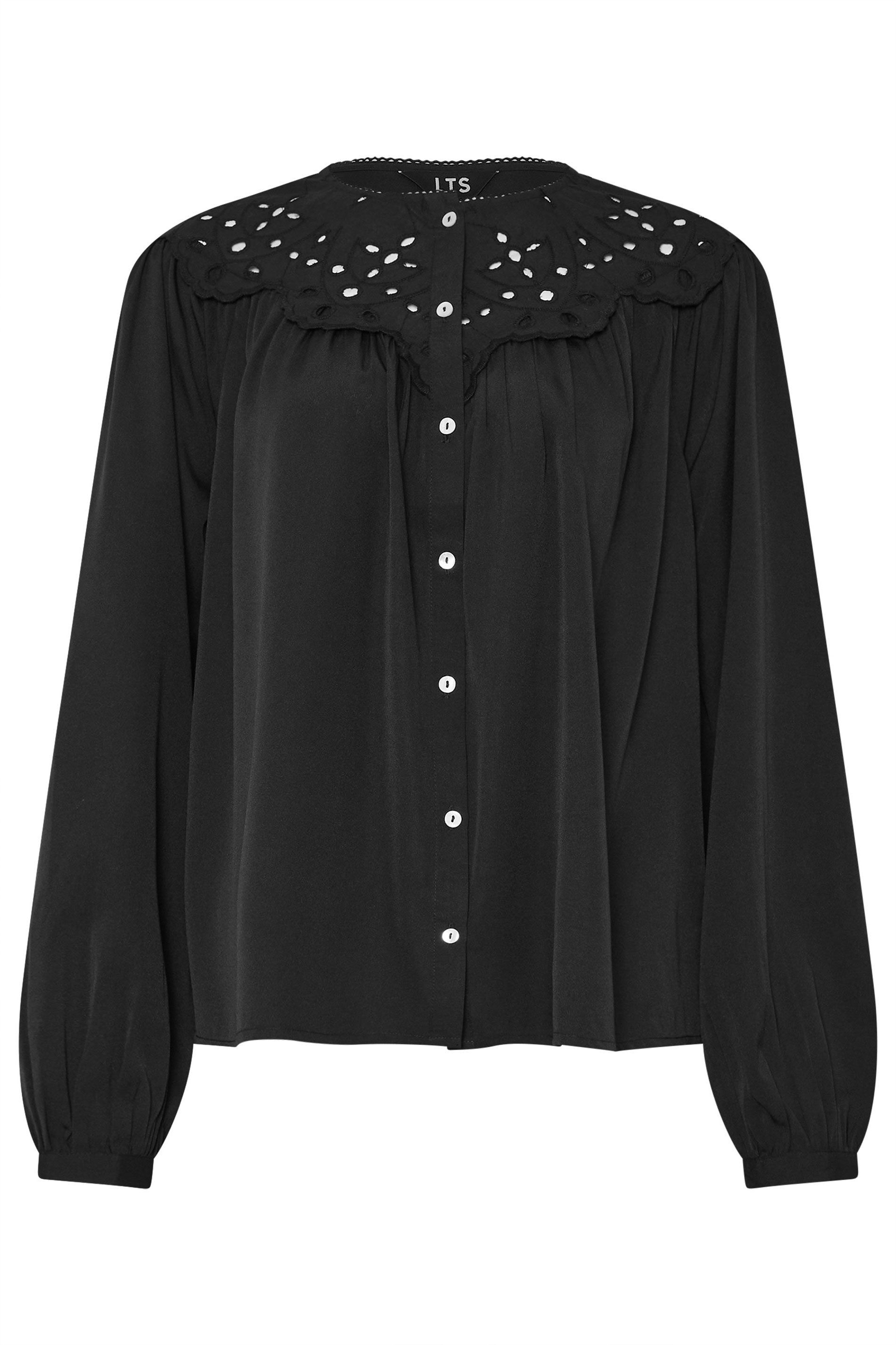 Long Tall Sally Tall Broderie Bib Blouse