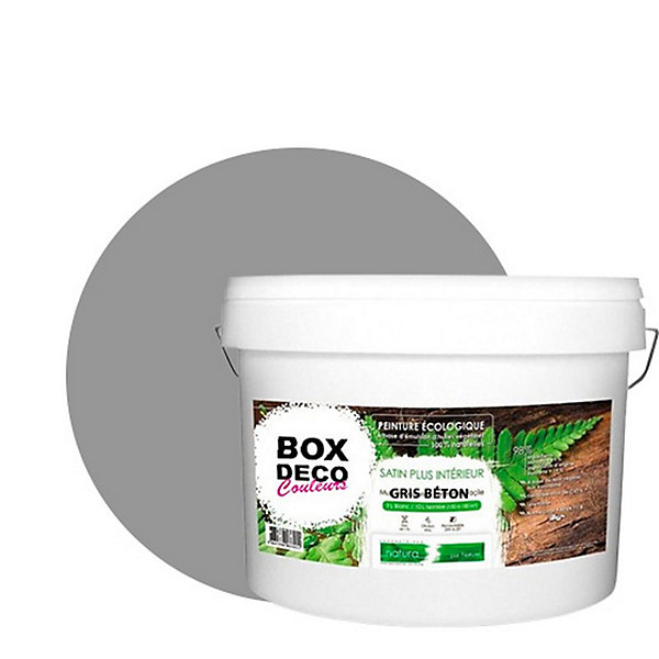 Gris Béton Peinture interieur aspect satin Natura - Gris Beton - 10L