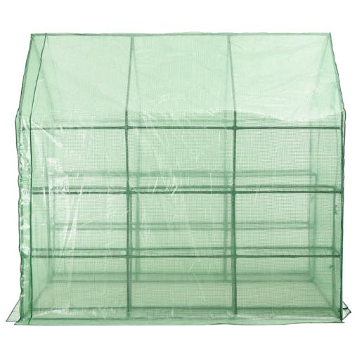 NNEVL Walk-in Greenhouse with 12 Shelves Steel 143x214x196 cm