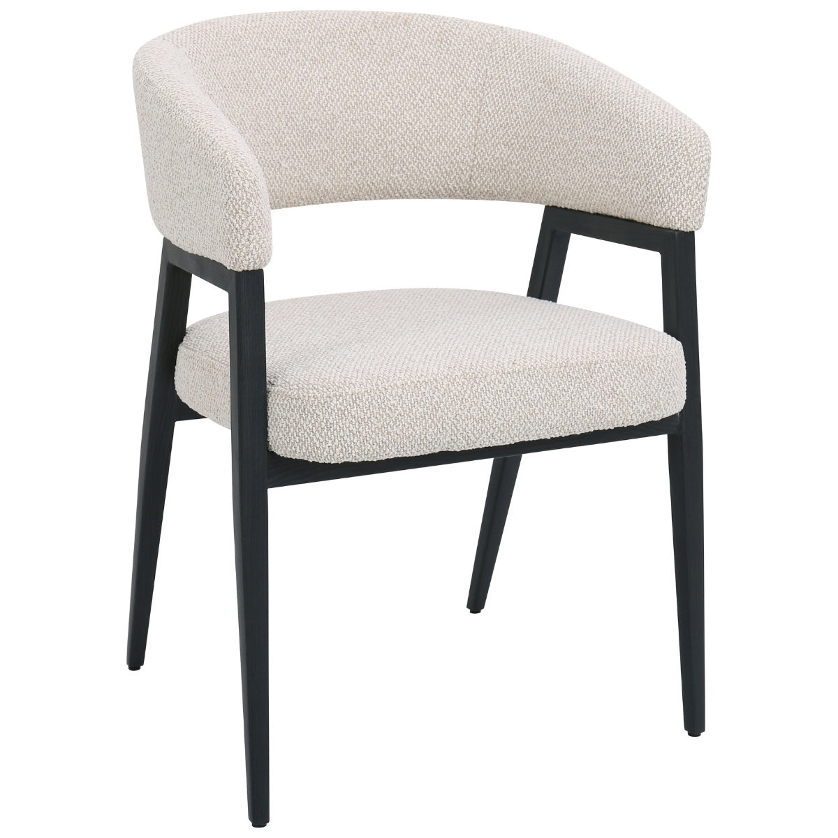 DÉJA Living Eetkamerstoel Fureso - Beige/Zwart - Set van 2