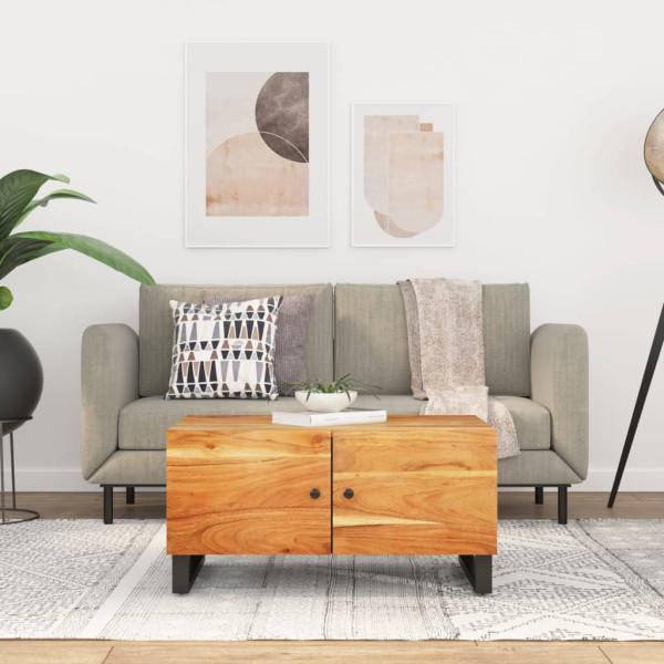 Stolik Kawowy Ława Stół Drewniany 80x50x40 Drzwiczki Do Salonu Do Pokoju