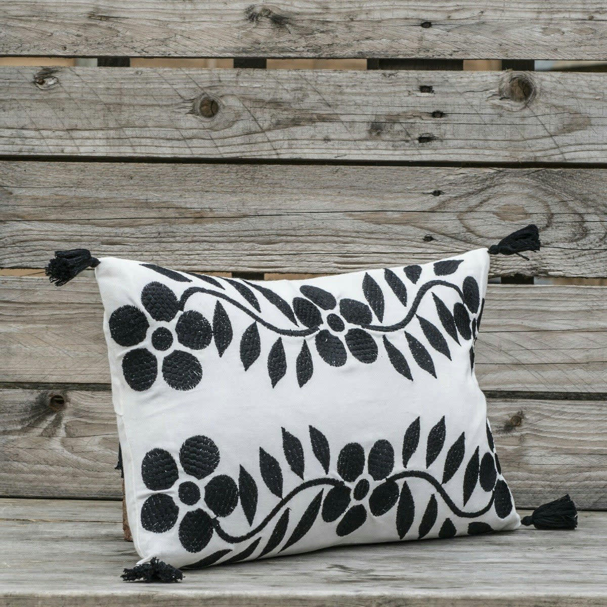 MATISSE - Housse de coussin coton  50x30 noir