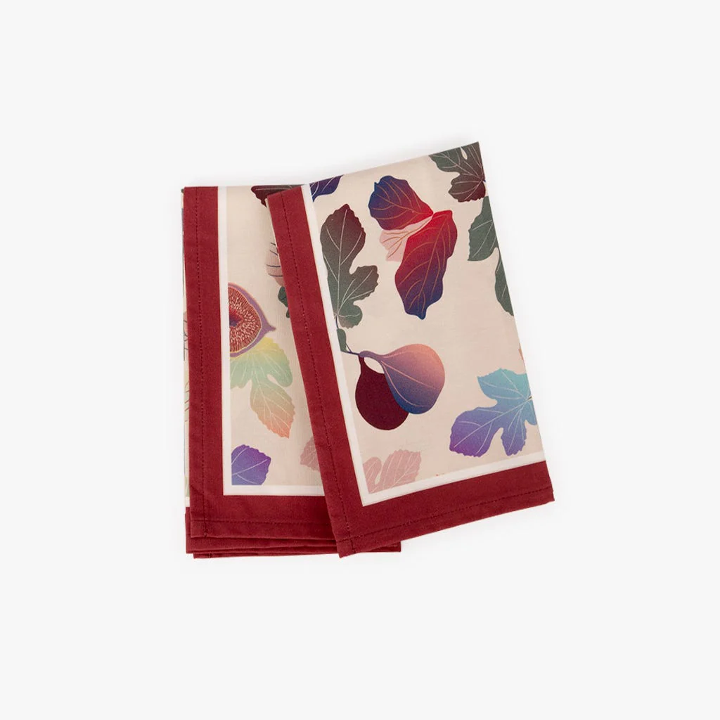 Conjunto 2 Guardanapos Algodão com Figos FIGO