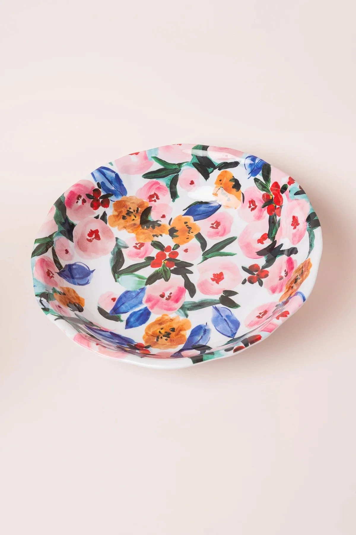 Floral Melamine Serving Bowl