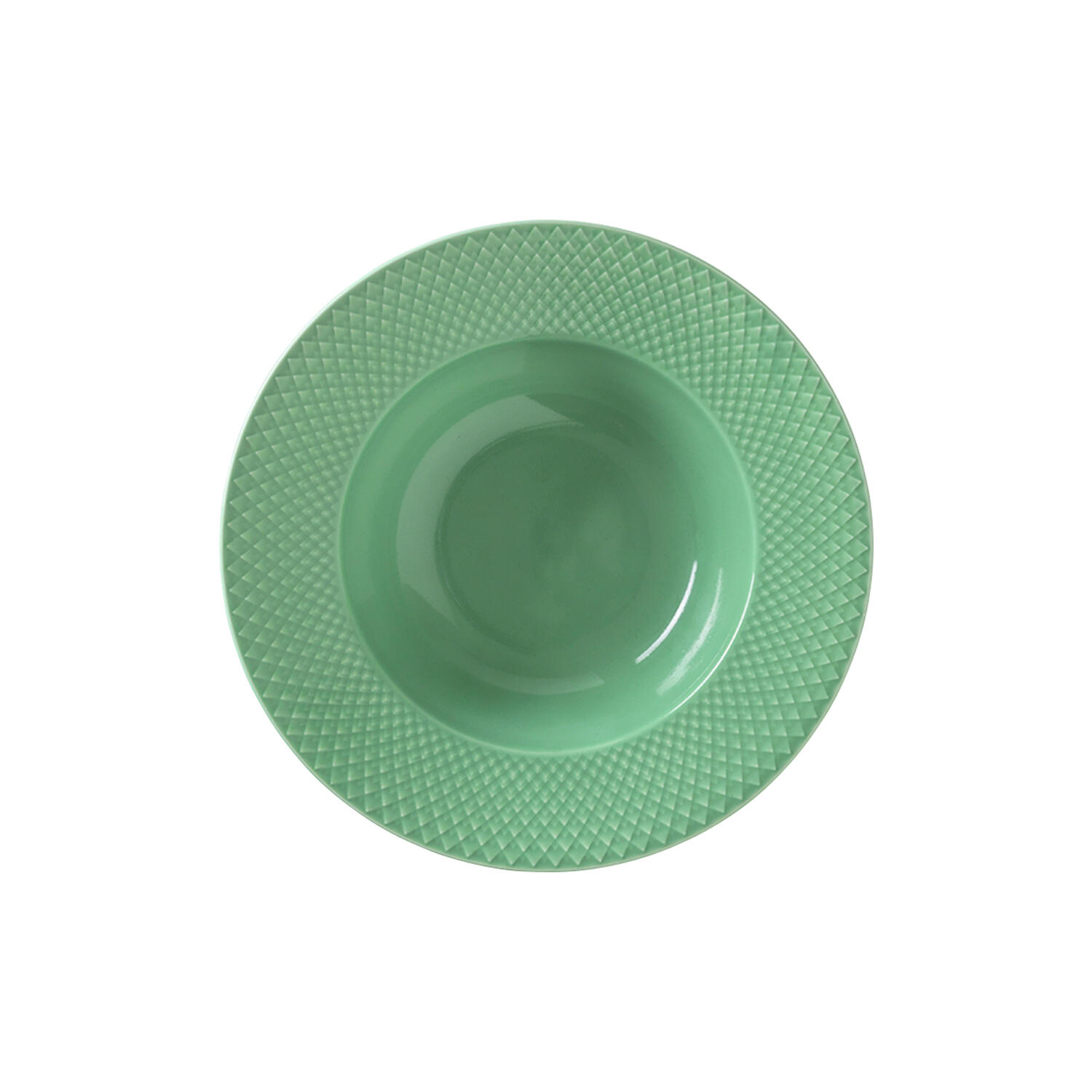 Rhombe Color dyb tallerken ø 24,5 cm, grøn