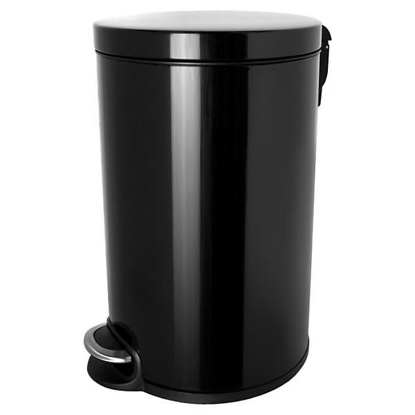 Grande Poubelle pour salle de bain professionnelle 20 litres - Noir