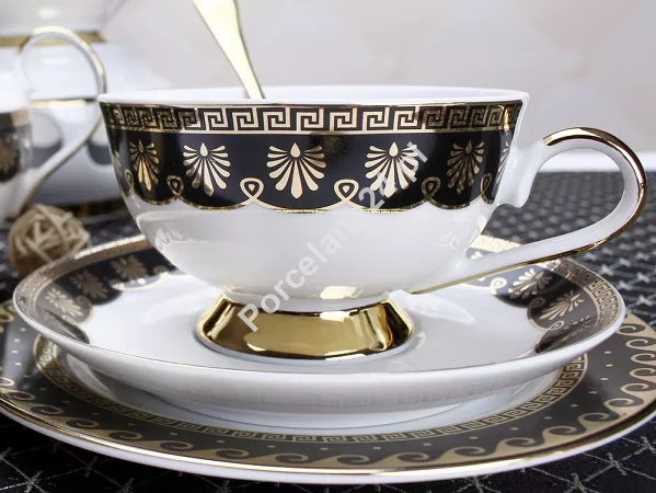 Filiżanka ze spodkiem do herbaty 0,22 L / 14,5 cm Ćmielów - Astra G339 Ellada GIFT BOX