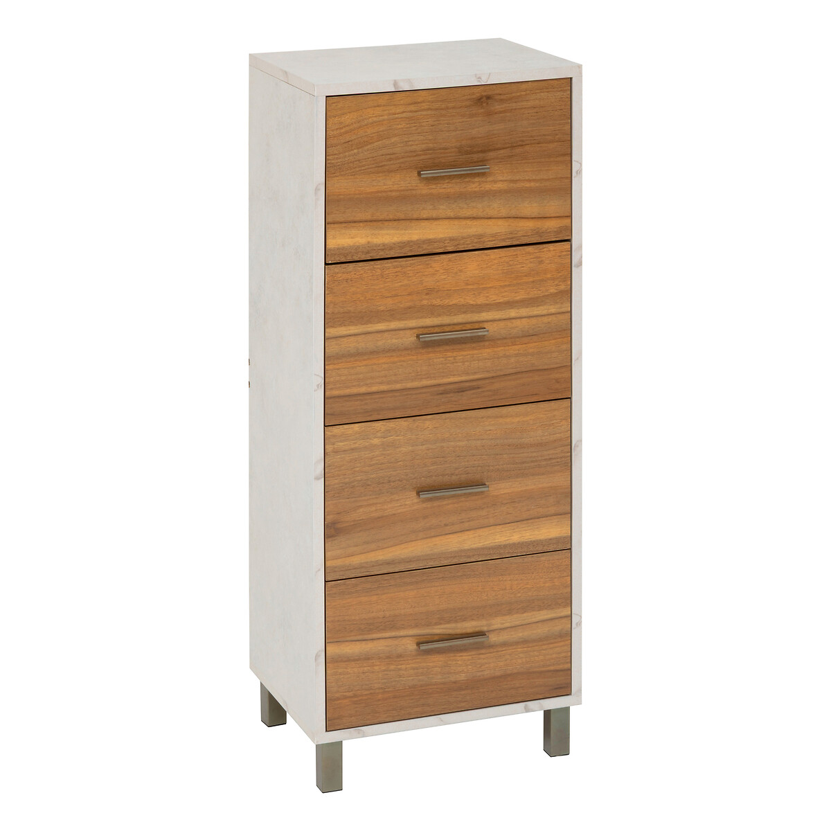 Móvel com 4 gavetas CÔME castanho