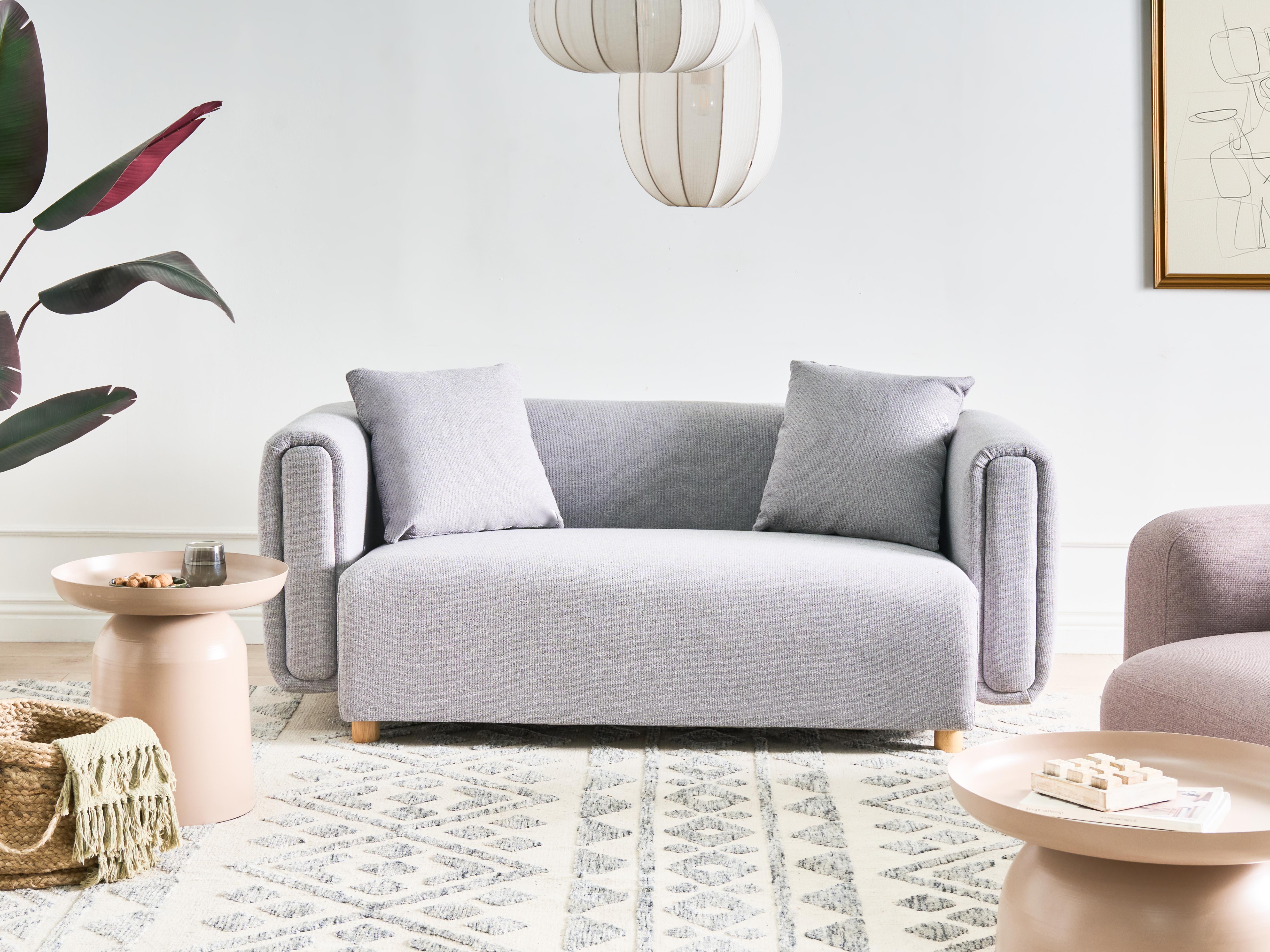 Sofa 2 Seater LILLEROD Fabric Grey