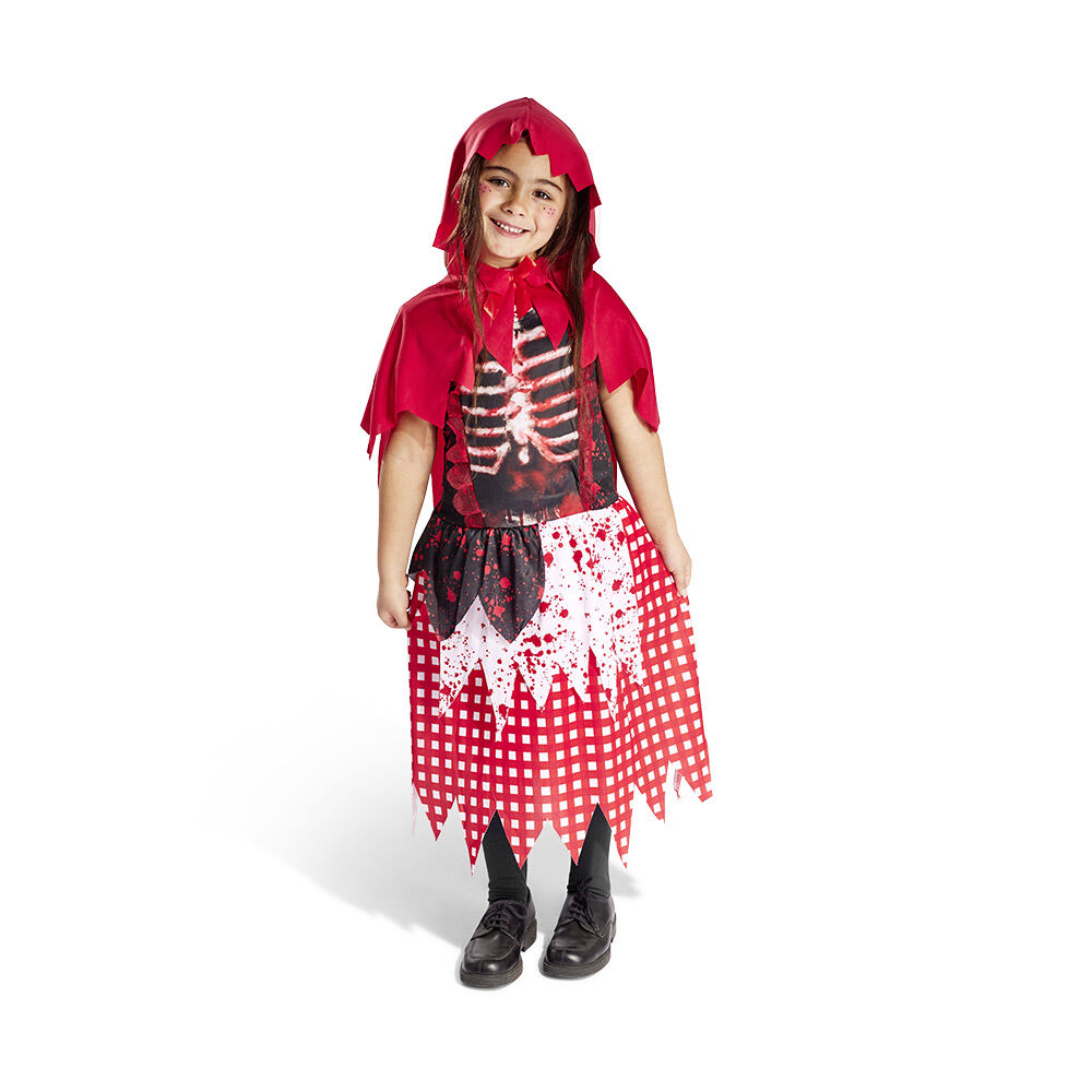 Déguisement enfant Halloween chaperon rouge gothique 7/10 ans