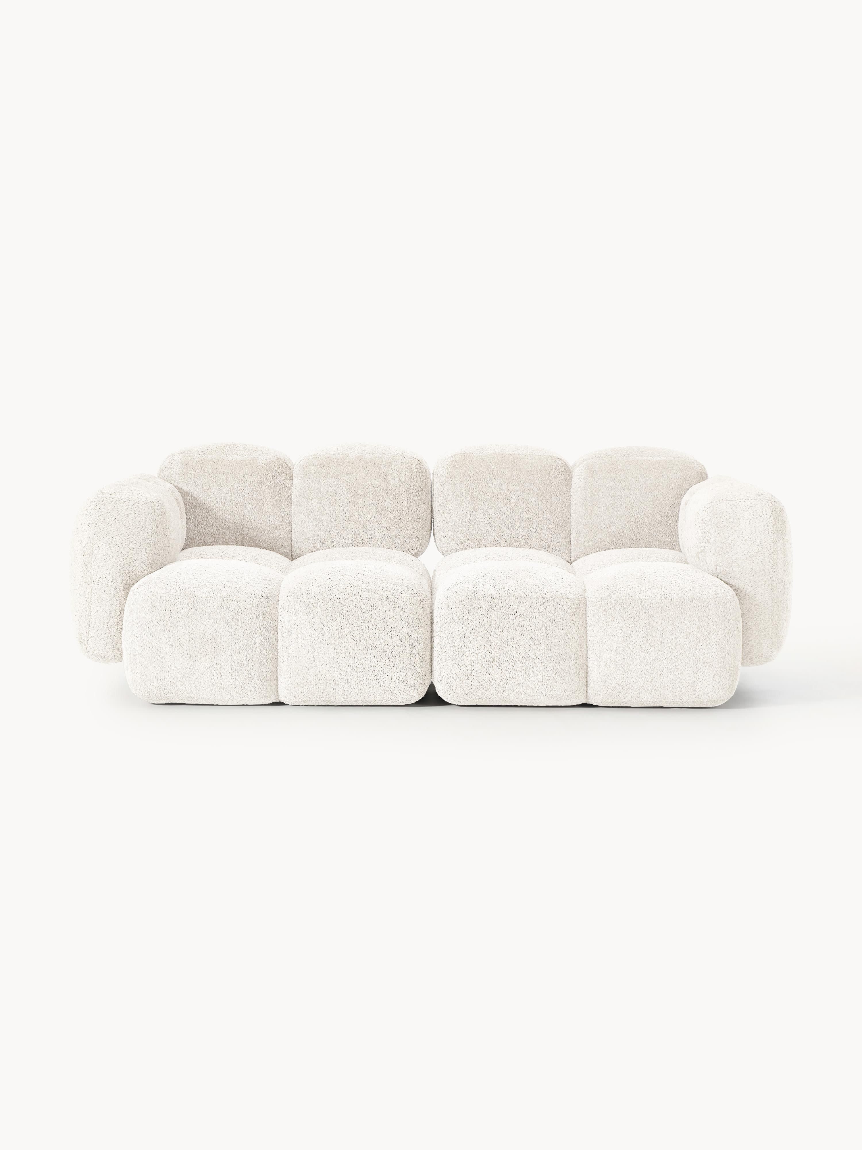 Modulares Sofa Tayla (3-Sitzer) aus Teddy-Bouclé