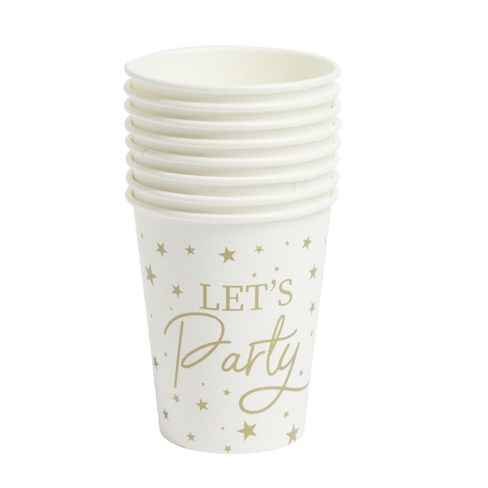 Lot de 8 gobelets Let's Party carton 24cl