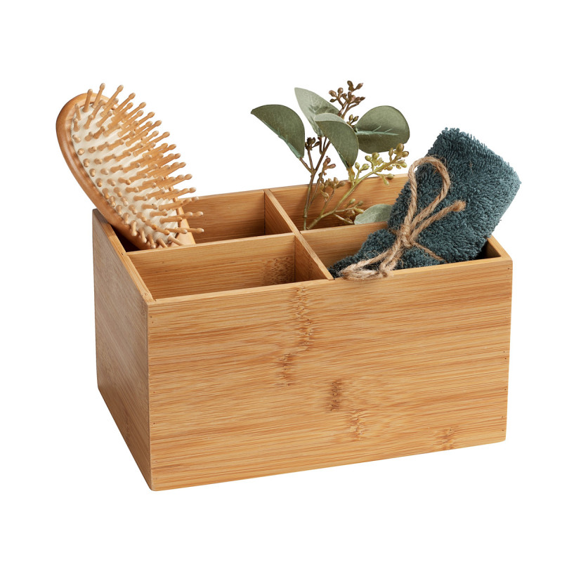 Box de rangement Terra 4 compartiments bambou WENKO