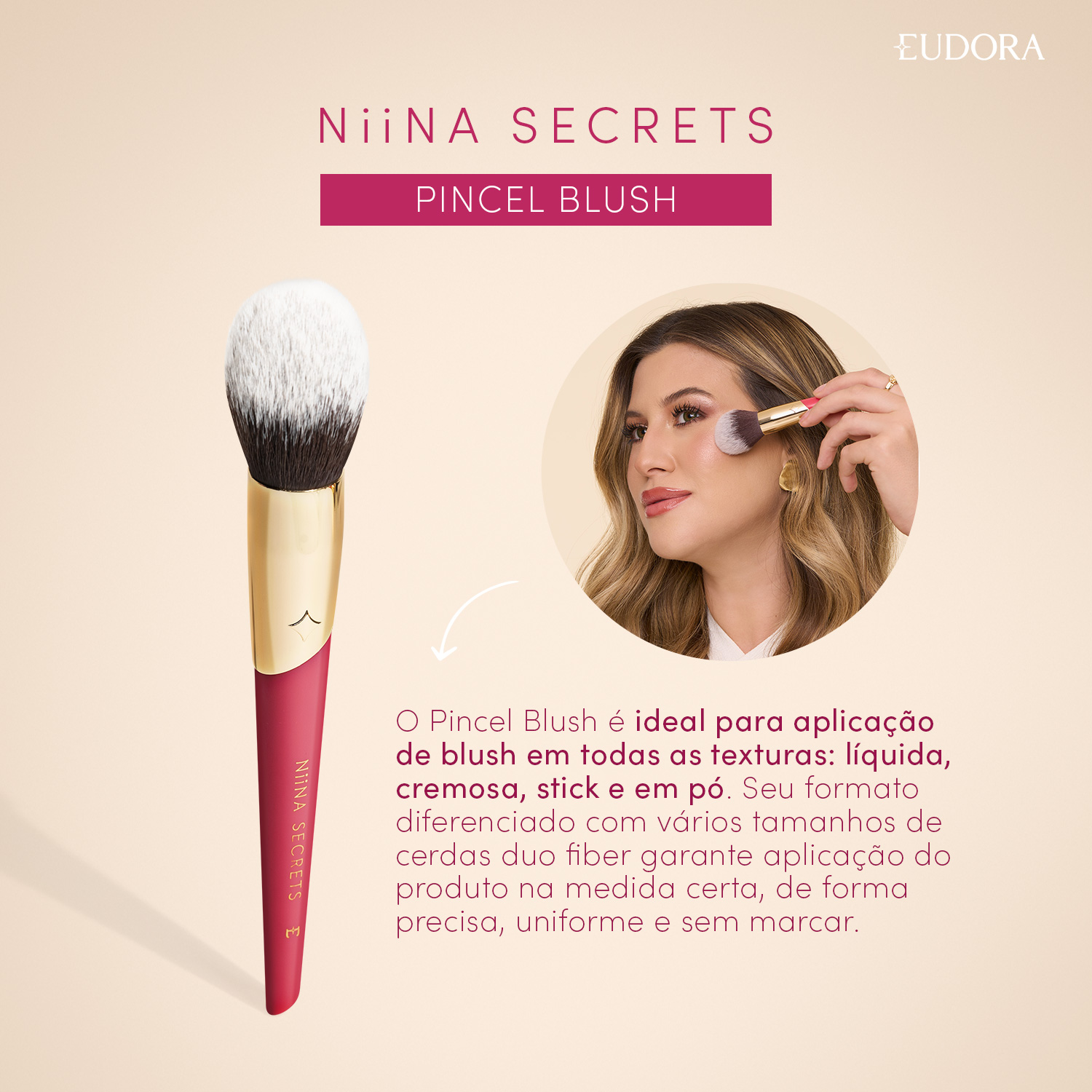 Pincel para Blush Niina Secrets