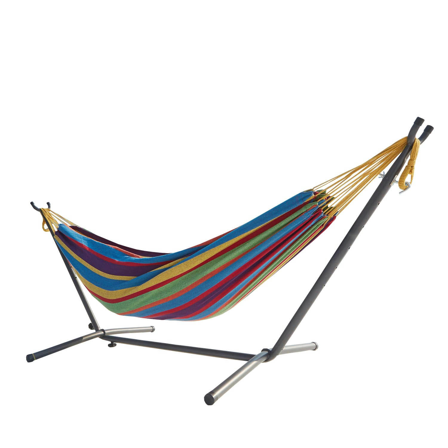 COPACABANA - Hamac sur pied 2,6 m avec toile en polyester multicolore