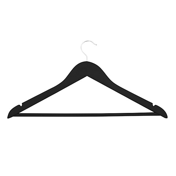 Cintre en bois noir Maipo, 44,5 cm vendu par 6 pièces