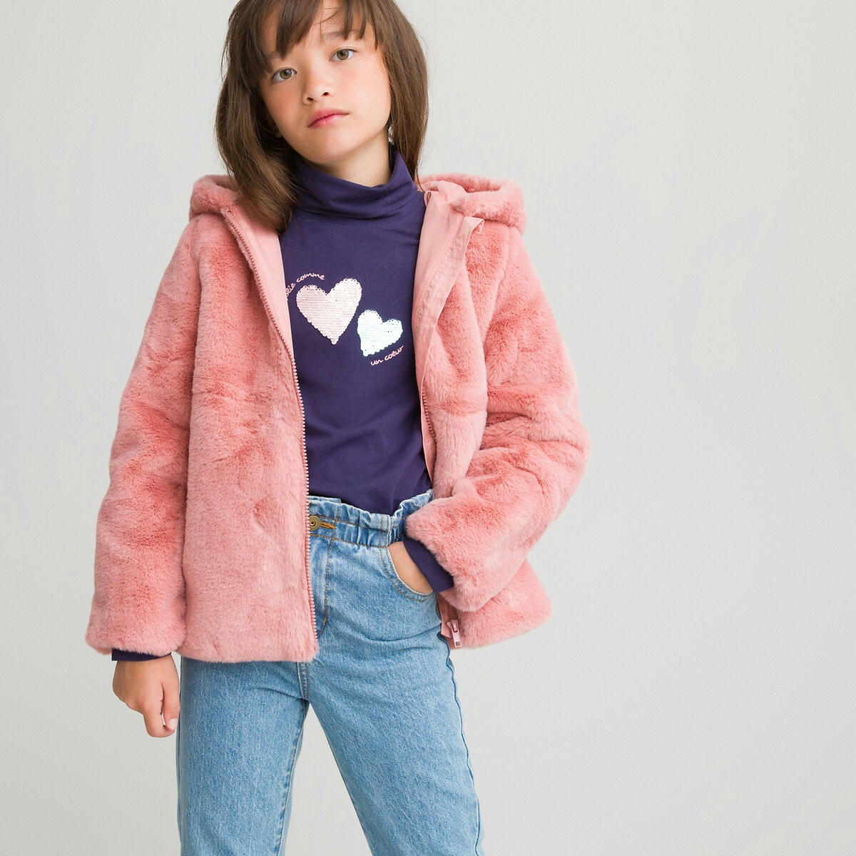 Manteau doux à capuche