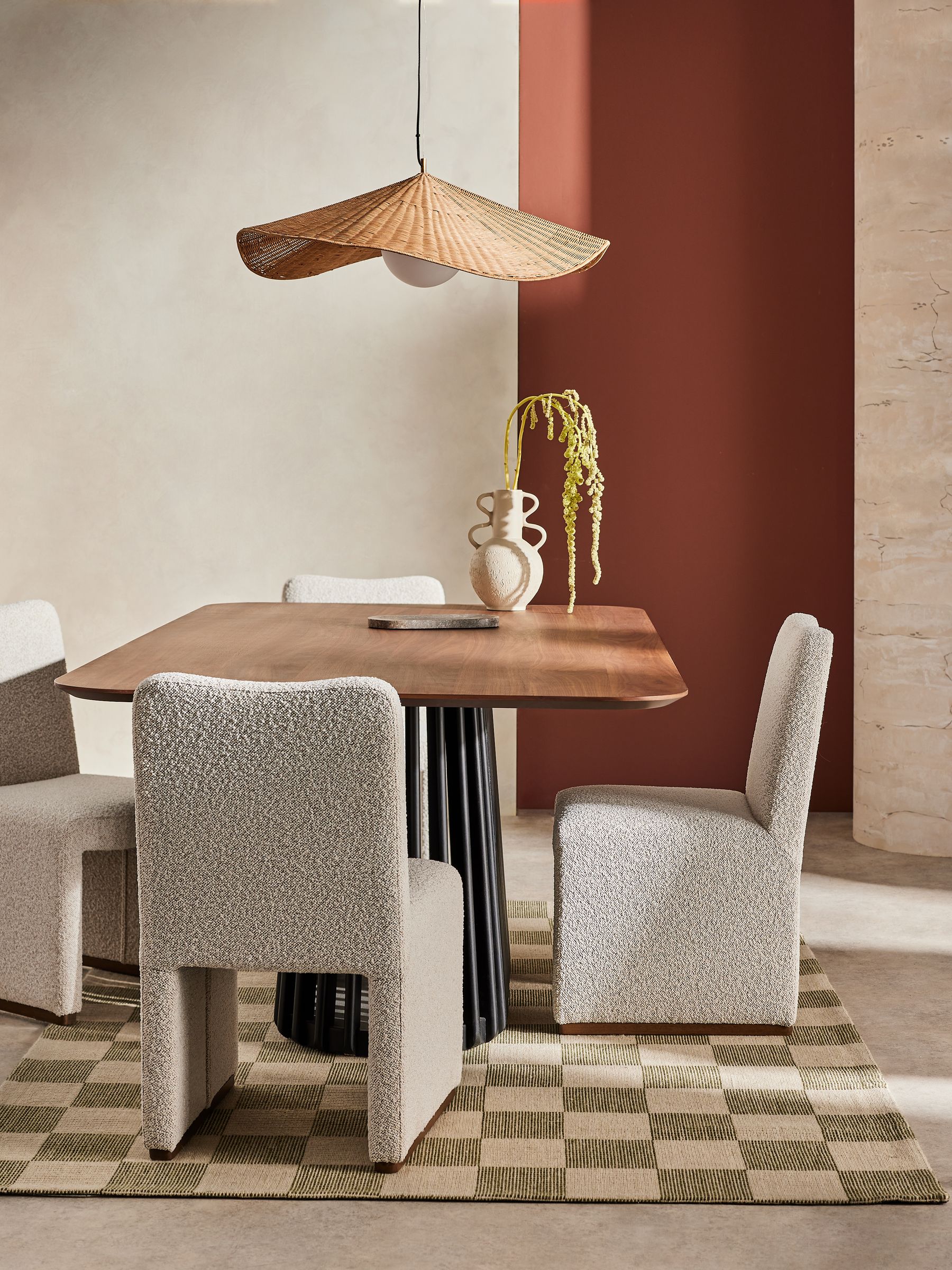 Tova Dining Chair in Light Natural Boucle
