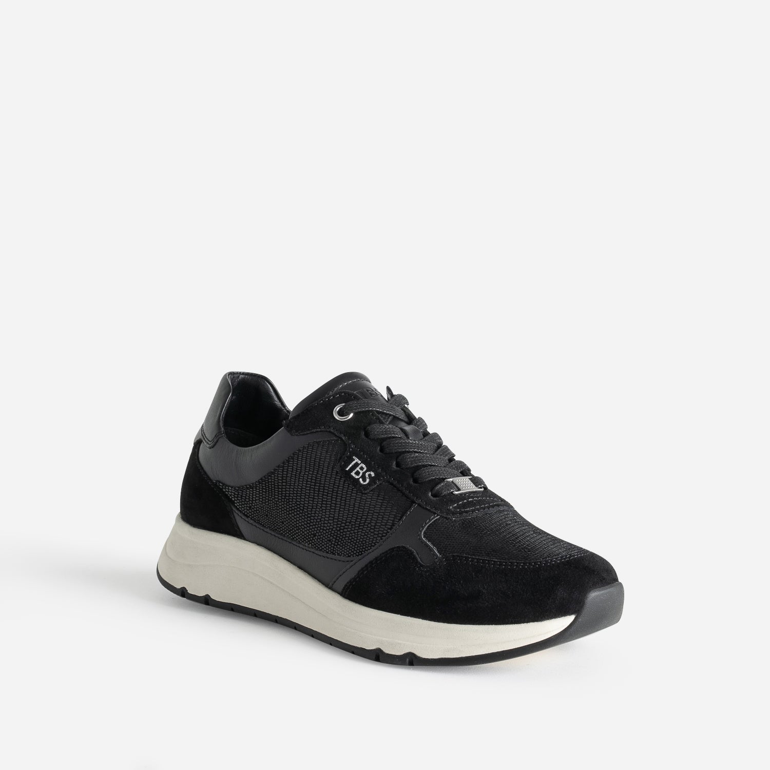 Tennis TBS noire en cuir