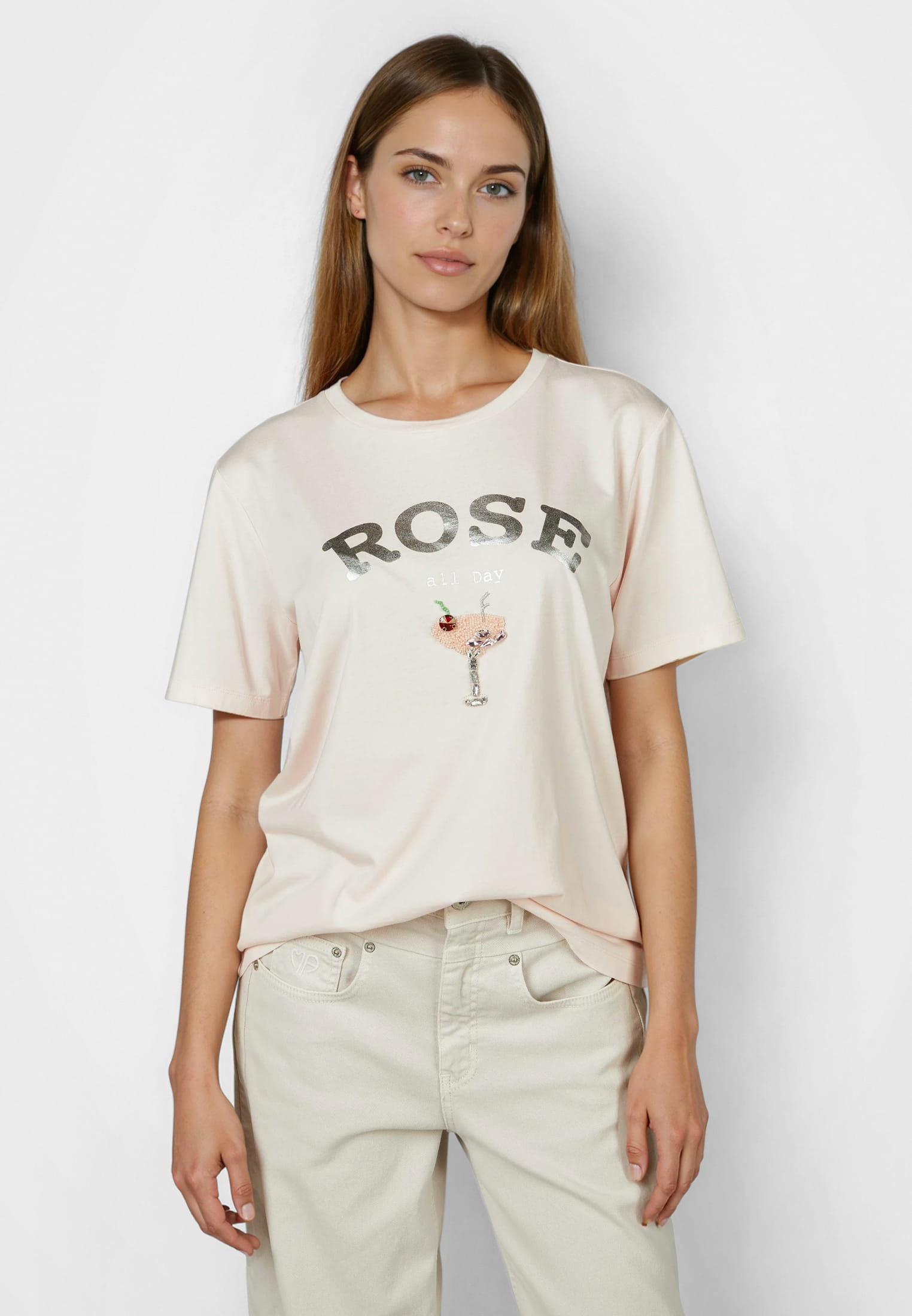 Shirt mit Glanzfolien Druck