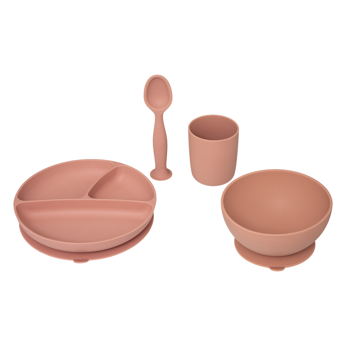 Conjunto de 4 peças de refeição terracota em silicone