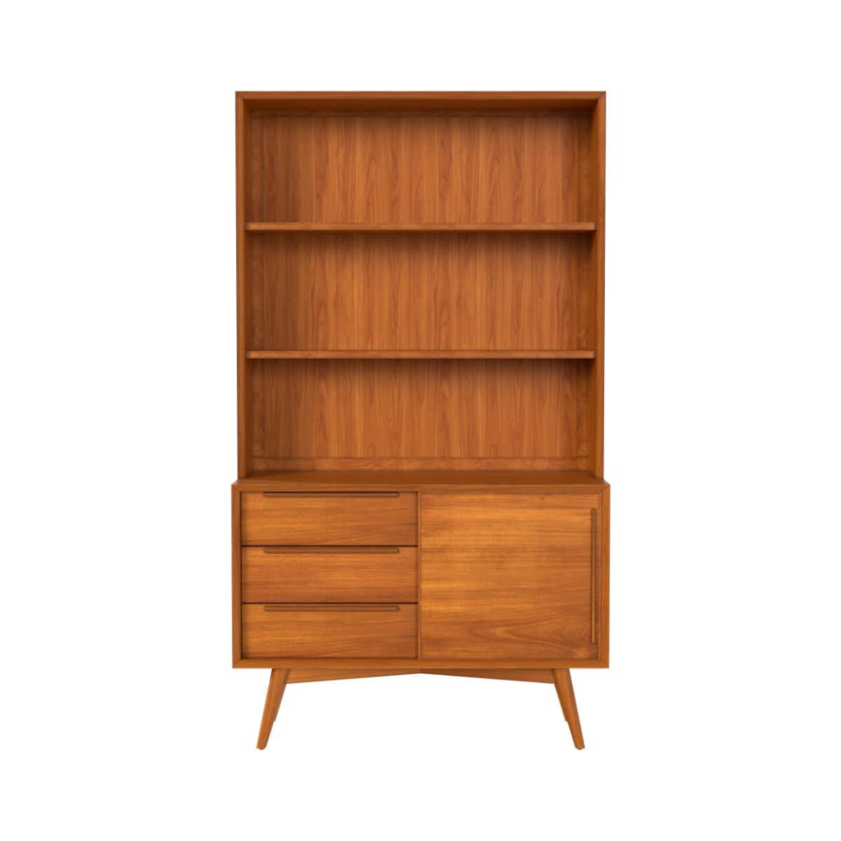 WAYA - Etagère 3 niveaux, 3 tiroirs et 1 porte en teck