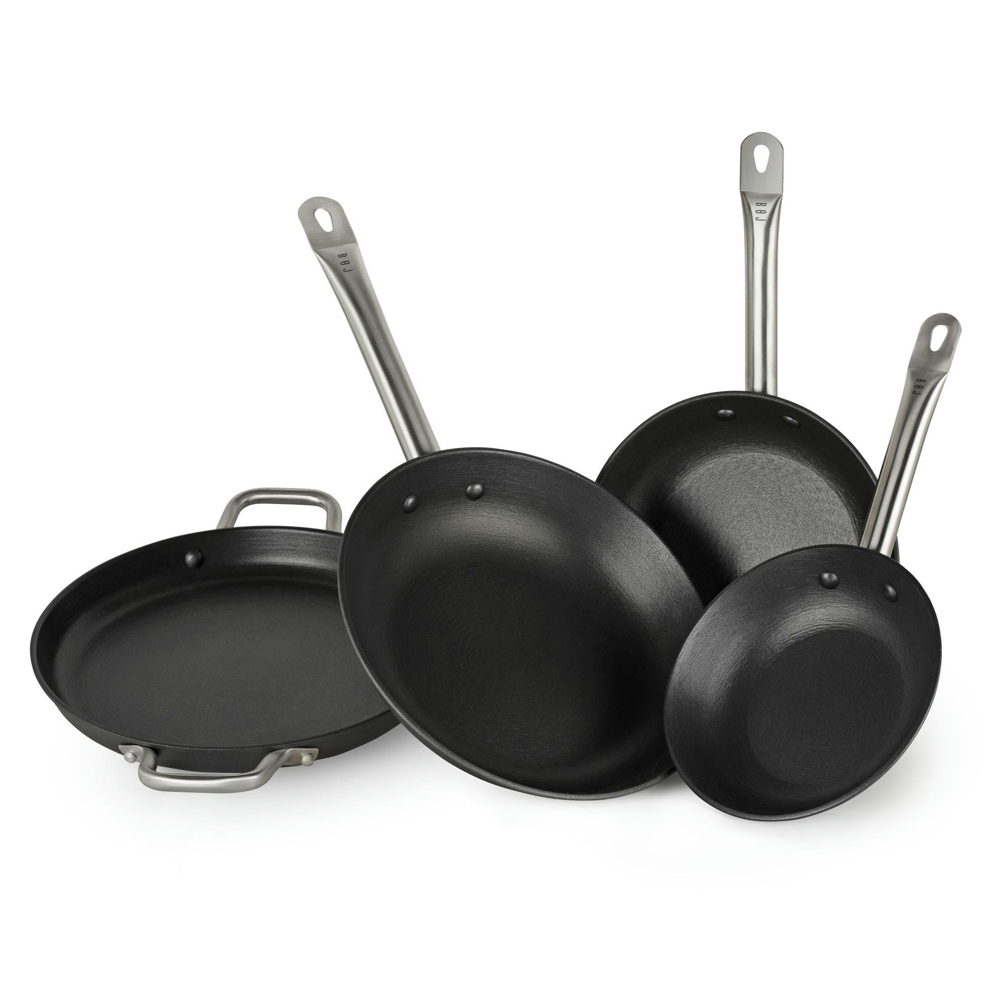 NEW CLASSIC - Set de 3 poêles et 1 paella en fonte