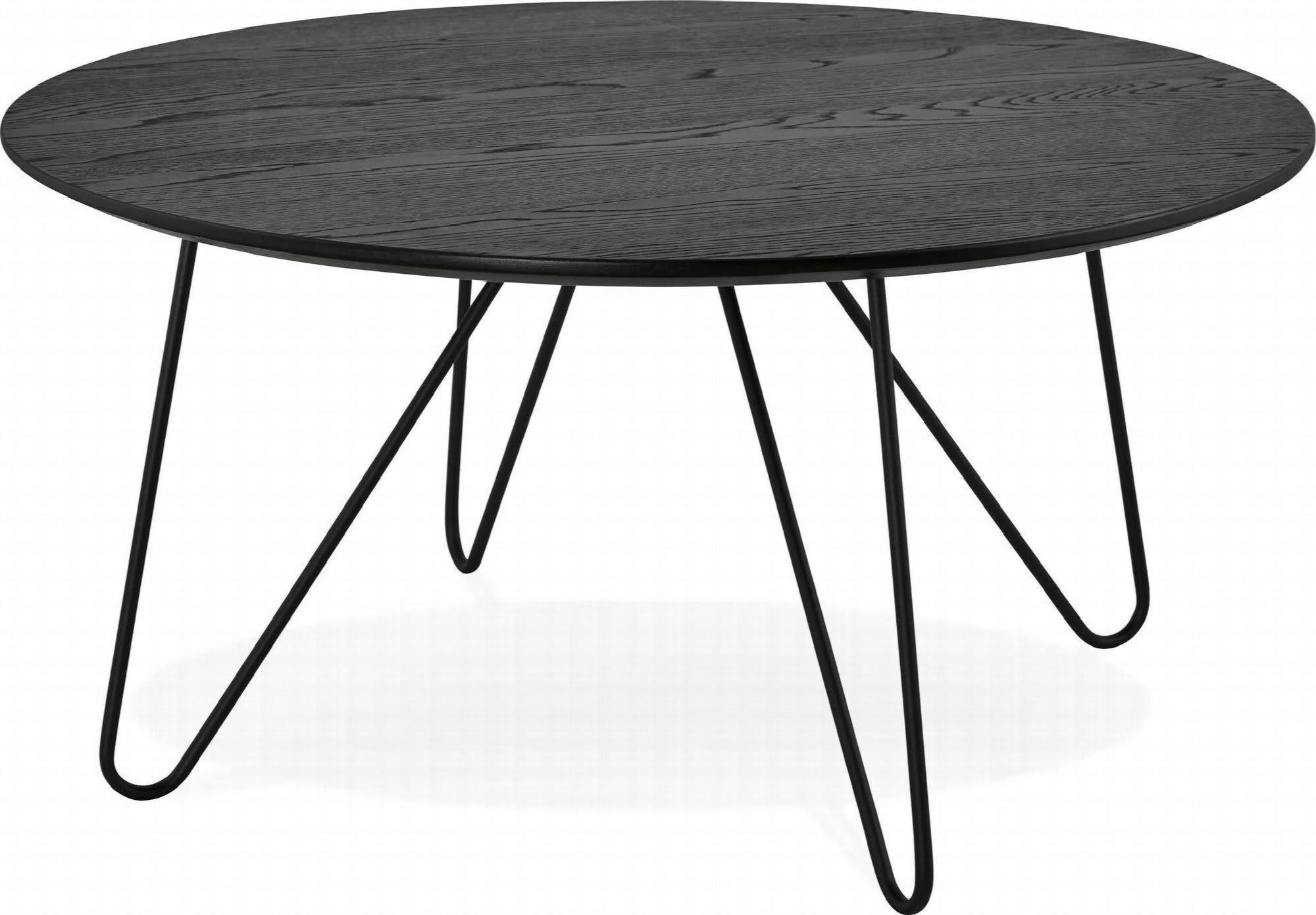 RUNDA - Table basse Bois Chêne Noir