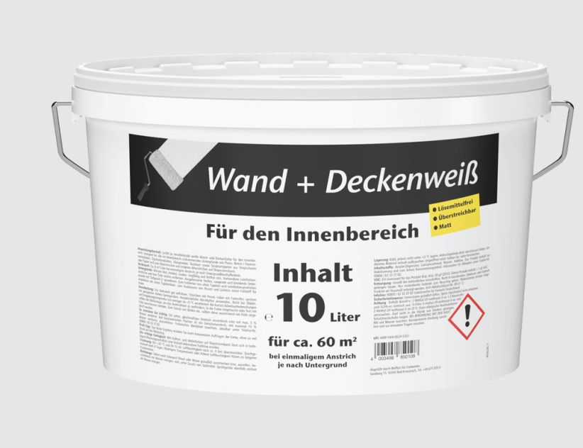 Wand und Deckenweiß 10L