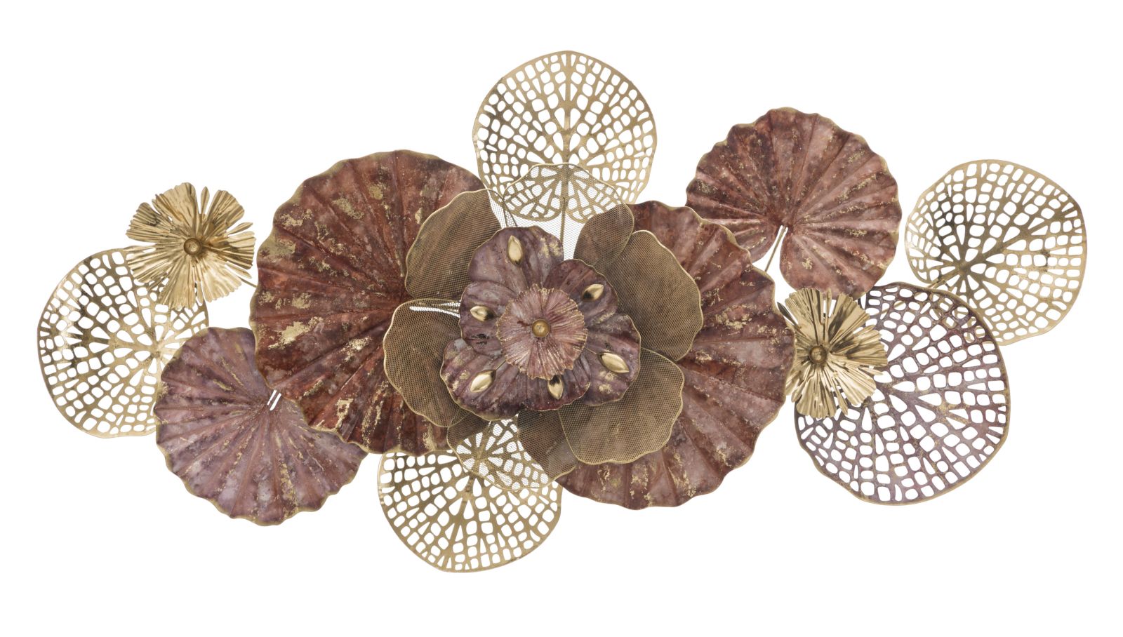 3D decoratief paneel in veelkleurig metaal 118x10x58 cm