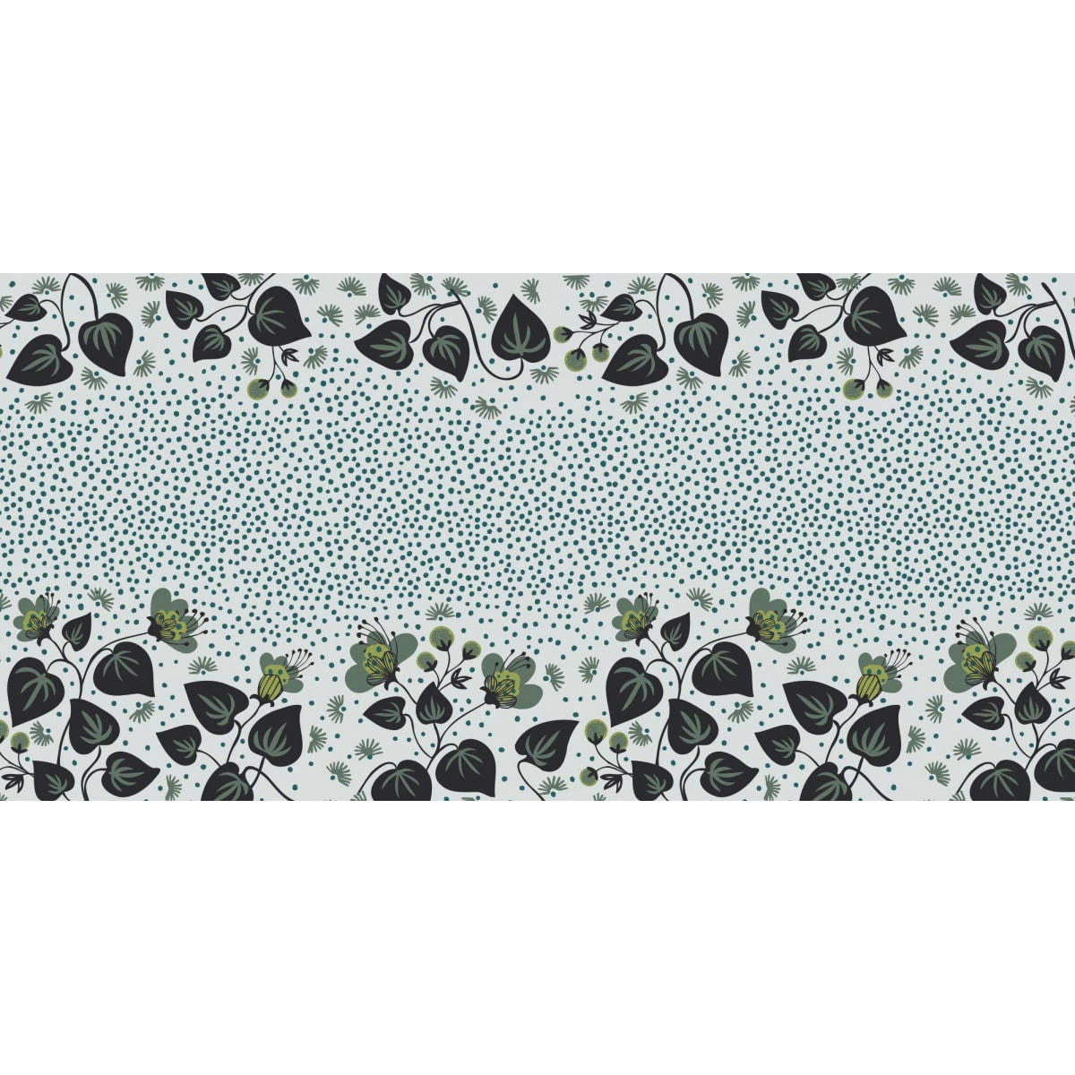 - Papier peint panoramique frise fleurs grimpantes 425 x 250 cm