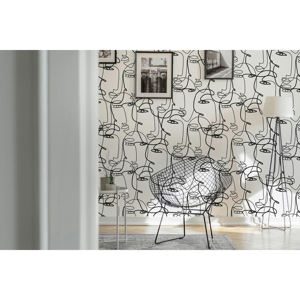 LISA - Papier peint panoramique en Papier Blanc  288x270