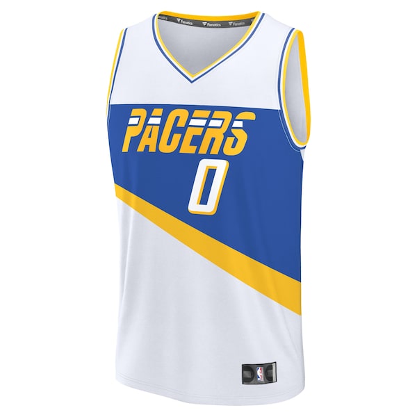 Tyrese Haliburton Indiana Pacers  Youth 2025/26 City Edition Fast Break Jersey - White