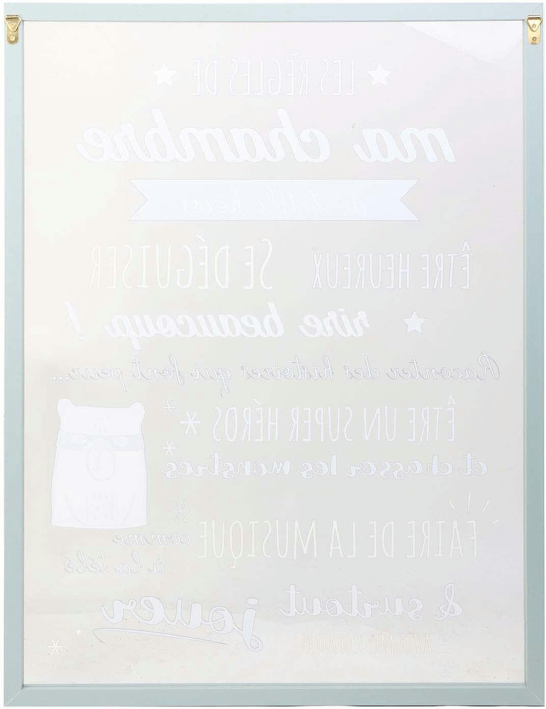 - Cadre enfant les règles de ma chambre bleu