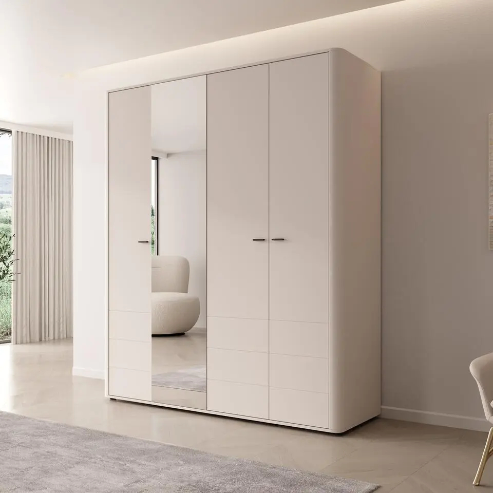 Meubella - Sorello - Kledingkast 4 deurs - Beige - 180x56x211 cm