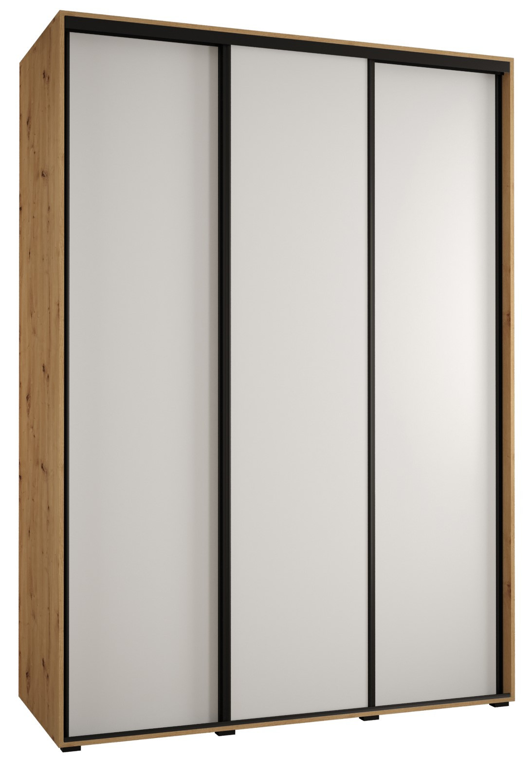 Szafa przesuwna 60 Cannes 1 180 artisan biały czarny