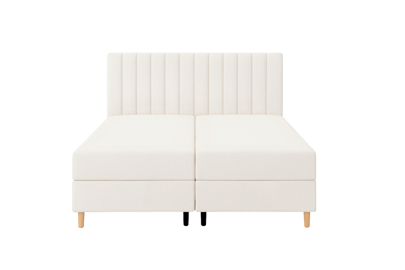 by fonQ Pazara Boxspring met Opbergruimte 180 x 200 cm - Ivoor / Natur