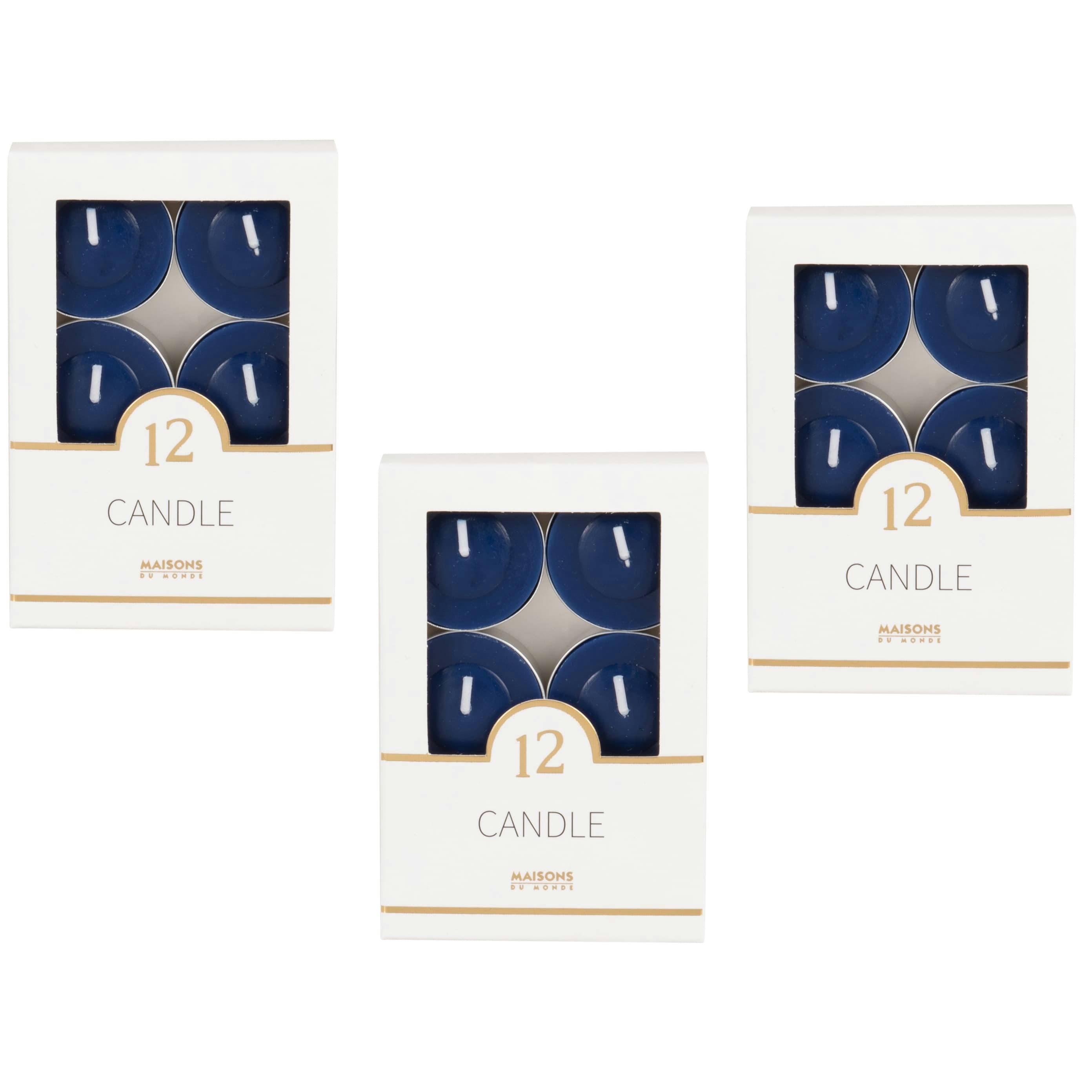 COLORAMA - Bougies chauffe-plat bleues (x6)