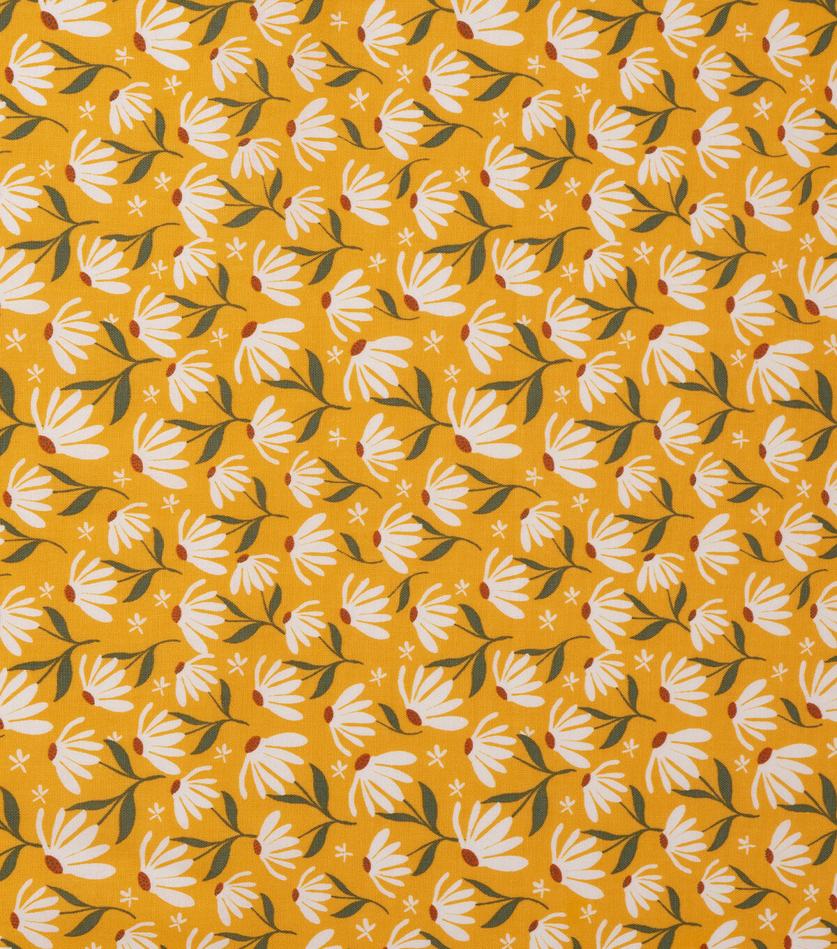 Coneflowers on Orange Cotton Fabric by Keepsake Calico