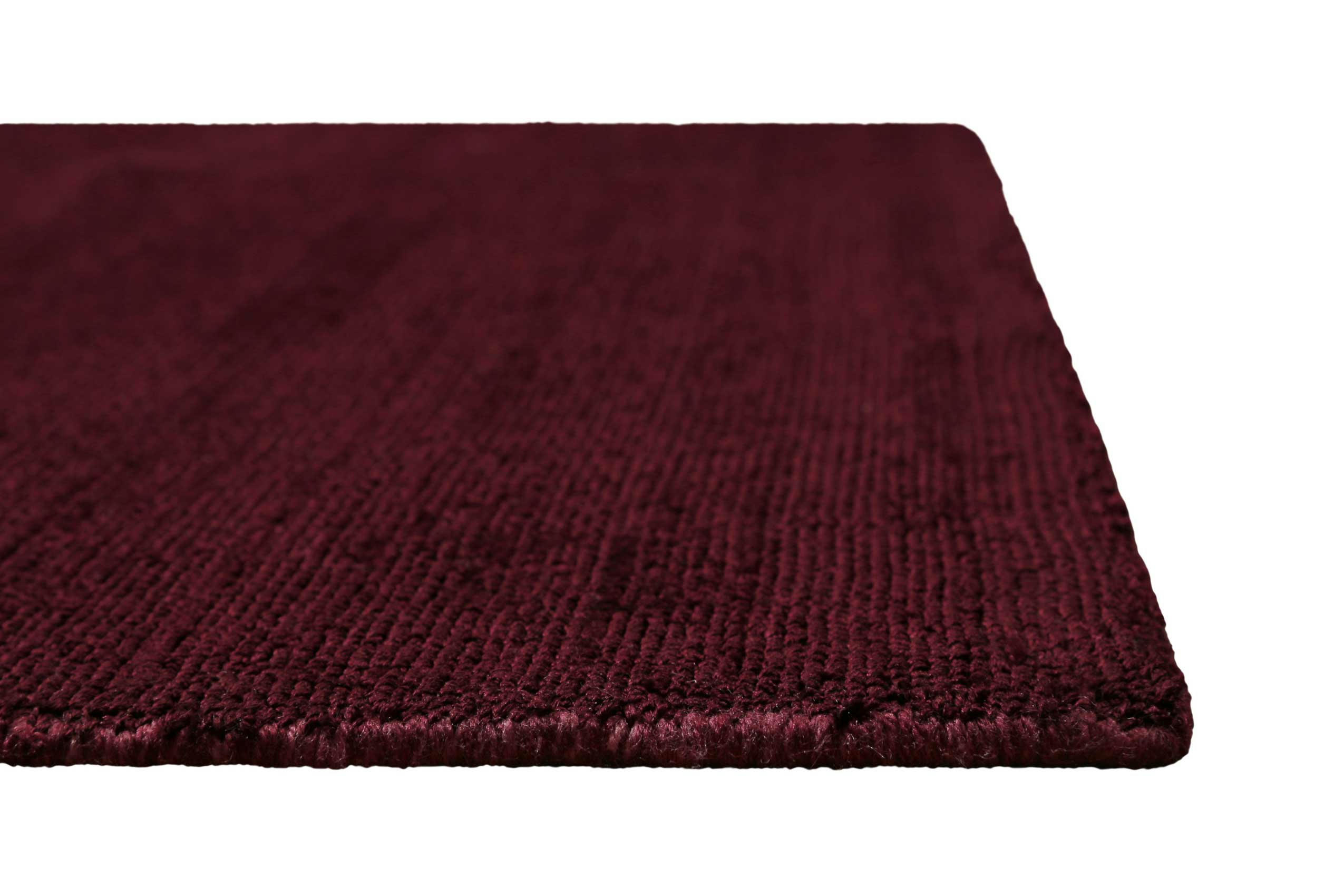 MIRAMONTI - Tapis de couloir à poil ras effet soie bordeaux 80x230