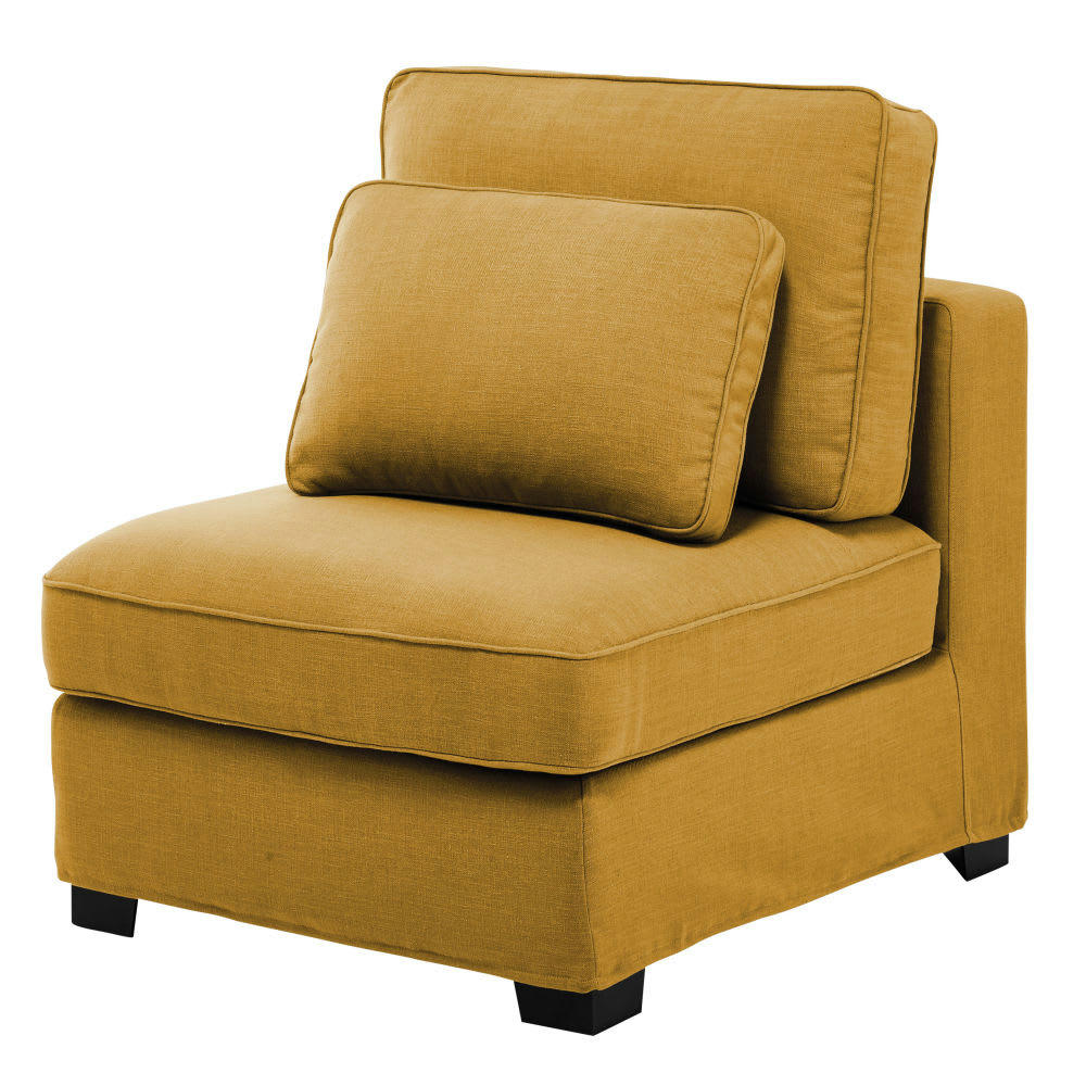 Milano - Chauffeuse pour canapé modulable jaune moutarde